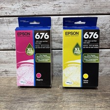 Epson 676 XL Pro Inkjet Ink Cartridges -Magenta & Yellow- *New In Box* picture