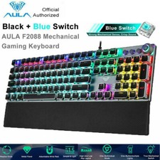 Blue Switch Game Keyboard 108 Punk Keys Removable Hand Rest Multimedia Knob RGB picture