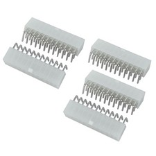5PCS 24 Pin 90 Degree Terminal Power Supply PCB ATX Connector White picture