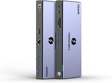 Grey - QGeeM 16 in 1 Universal USB C Thunderbolt 4 Docking Station T4801 picture
