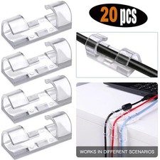 20pcs Cable Clips for Desktop & Charging—tidy Wire Management & Cord Holding picture