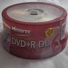 Memorex 25 pack dual double layer - DVD+R DL - recordable 8.5GB DVD discs, NEW picture
