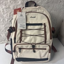 LOVEVOOK 4400 Laptop Backpack for Women, 17.3 Inch Business College Beige Black picture