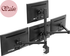 Quad Monitor 13 to 32 Inch LED LCD Clamp-On Desk Mount, 3 plus 1 Articulating VE picture