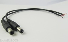 5pcs 5.5mm x 2.5mm 5.5/2.5 CCTV Power Charger DC Power Male Plug Cable 25cm picture