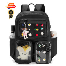 Prokva Ita Bag Pin Display Backpack with Insert, Aesthetic Medium, Black picture