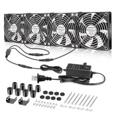 4X 120mm Server Rack Fan with Speed Controller Big Airflow 110V 120V 220V...  picture