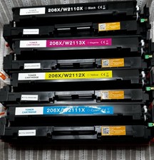 New 4x Toner for HP 206X set - 4 Color Laserjet Pro MFP NO CHIP Unbranded Ink picture