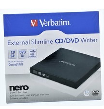 Verbatim External Slimline CD/DVD Writer Mac & Windows OS Compatible picture
