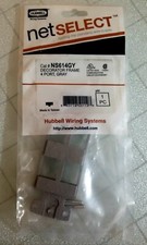 Hubbell NS614GY 4 Port Decorator Keystone Frame Plate- Gray X5 picture