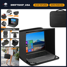 Universal Foldable Laptop Sun Shade & Privacy Shield - 15-16