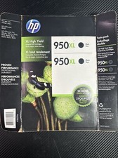 New In Box Genuine HP 950XL High Yield Twin 2 Pack Black Ink Exp 06/2018 picture