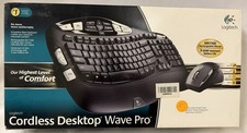 🎁 New Logitech Cordless Desktop Wave Pro Keyboard + MX1100 Mouse 920-000919 picture