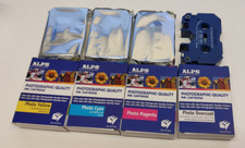 4x Alps PHOTO ink cartrige cassette SET ribbon magenta yellow cyan overcoat picture