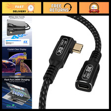 Ultra-Short 1.6FT USB C Extender Cable, 90 Degree Right Angle, 40Gbps, 240W, 8K picture