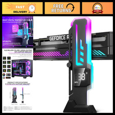 Adjustable ARGB GPU Support Bracket with Temp Display, Non-Slip Base, Universal picture