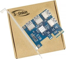 4 in 1 PCI-E Riser Adapter Board 1 to 4 PCI-E 1X Express USB3.0 PCI-E Mining picture