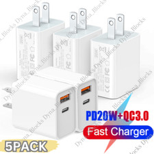 20W USB Type-C Wall Fast Charger PD Power Adapter For iPhone 14 12 13 11 XR Lot picture