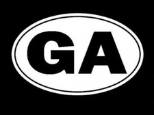 Georgia Peach State Tourism Logo Decal Sticker - White Vinyl Decal for Cars, Mac picture