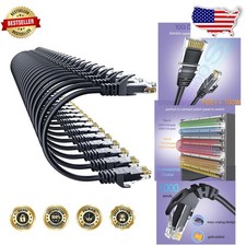 6ft Cat 6 Ethernet Cable Bundle (24pk) - 10Gbps, 550MHz Pure Copper Network C... picture