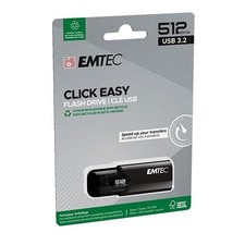 Emtec Dexxon B110 Click Easy 512GB USB 3.2 Flash Drive Black Capless 20mb/s picture