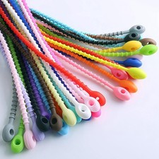 Silicone Zip Ties,Silicone Ties Clips,Reusable Rubber Zip Ties for Cord&Cable, picture