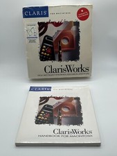 ClarisWorks Big Box PC Sealed Mac Macinstosh 1993 New Software & Handbook picture