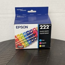 Epson 222 Genuine Color Ink Cartridges Cyan Magenta Yellow 3-Pack NEW Exp 2029 picture
