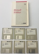 Microsoft Windows 3.1 1992 Complete 6 Disk Set User Guide 3.5 Floppy picture