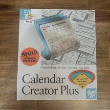 VTG Calendar Creator Plus 5.0 Version for Windows Power Up Software 20027-B NEW picture