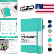 Small Password Notebook with Alphabetical Tabs for Easy Access Aquamarine Color picture