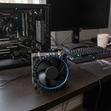 Efficient CPU Cooler: Aluminum Heatsink with Copper Base for Intel i5 12400 picture