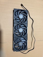 V4 120mm Black Non-Screen Wired Computer Case Fan 3 Pack with Screws and Cable picture