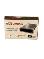 Wd Elements 1 TB USB 2.0 Plug And Play Western Digital External Hard Drive picture