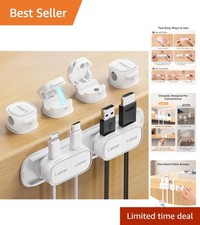 Durable Magnetic Cable Clips - Organize Charging Cords Neatly at Home or Office picture