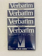 Verbatim 2.6GB Optical Rewritable Disk, 1024 B/s Lifetime Lot of 4, NEW picture