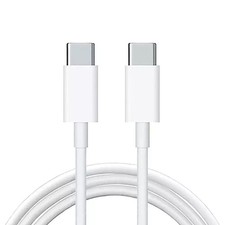 2x Dual USB-C to USB-C Double Type-C Fast Charging Cable Sync Data Cord White picture