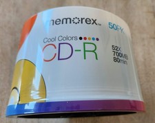New Sealed Memorex Cool Colors CD-R 50 Pack picture