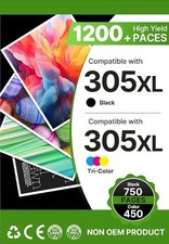 Compatible HP 305XL Ink Cartridges 2 Pack Black & Tri-Color Inkjet picture