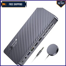 Compact 2-Laptop KVM Switch Docking Station with 4K Support & USB-C Charging picture