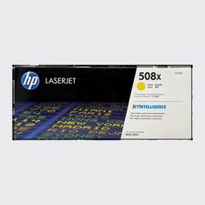 New Open Box HP 508X High Yield Yellow Original LaserJet Toner Cartridge, CF362X picture