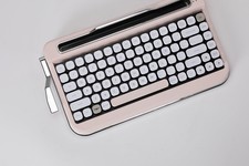 Typewriter style mechanical Keyboard (Switch-Cherry Mx Blue, Pink) 75% off picture