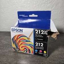 NEW Genuine Epson 212XL Black & 212 C/M/Y Color Ink Cartridges Exp 09/2027 picture
