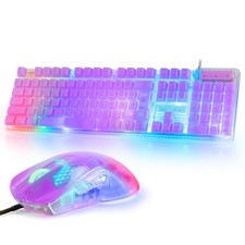 RGB Gaming Keyboard and Combo,USB Wired Custom Clear Keyboards picture