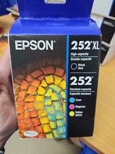 Epson 252XL/252 Black/Tri-Color Ink Cartridge 4 Pack Genuine  picture