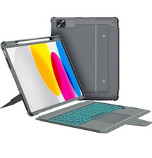 Nillkin iPad 11th/10th Gen Keyboard Case: Backlit Trackpad, Slide Camera, Grey picture