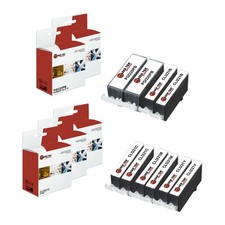 10Pk LTS PGI-220 CLI-221 PB/B/C/M/Y HY Compatible for Canon Pixma iP3600 Ink picture