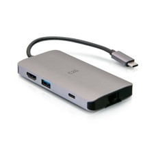 USB-C® 8-in-1 Mini Dock w/ HDMI®, 2x USB-A, Ethernet, SD Card & Power-C2G picture