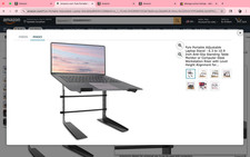 Pyle Portable Adjustable Laptop Stand - 6.3 to 10.9 Inch Anti-Slip Standing Tabl picture