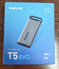2TB Samsung T5 EVO 2TB USB-C Portable External SSD Drive - Black picture